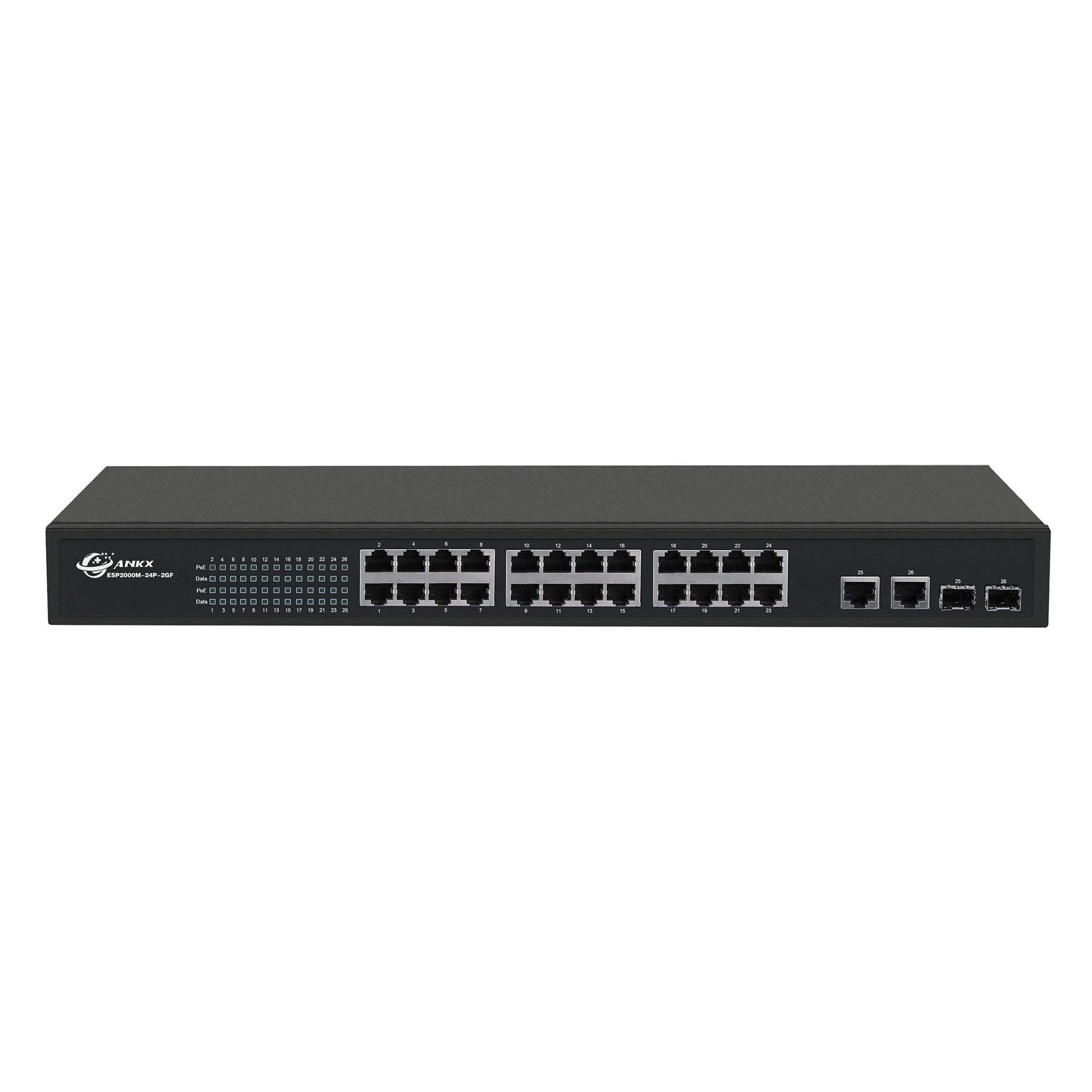 ESP2000M-24P-2GF【24口千兆网管型POE交换